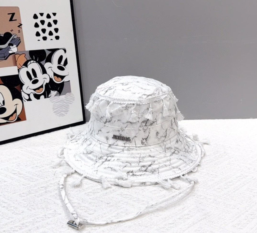 Distressed bucket hats