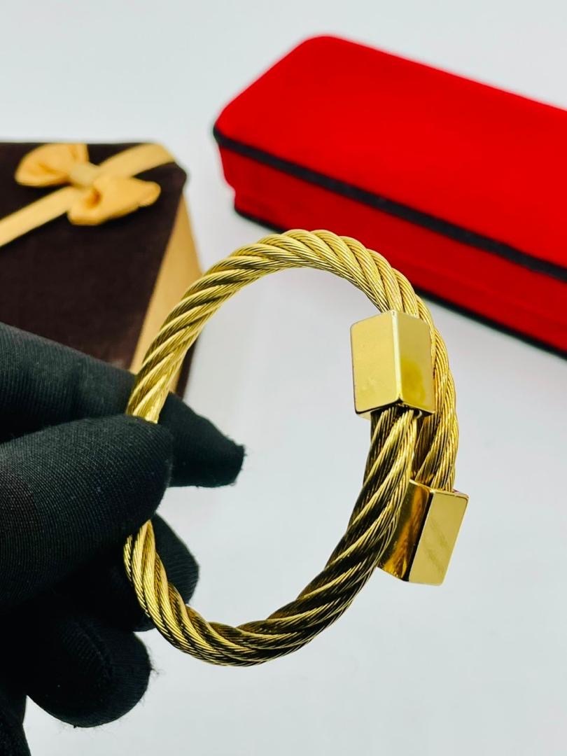 Stainless steel wire cuff bracelets