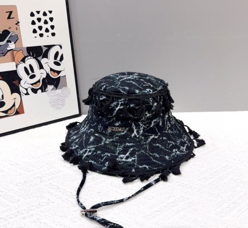Distressed bucket hats